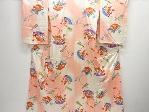 扇模様小紋着物